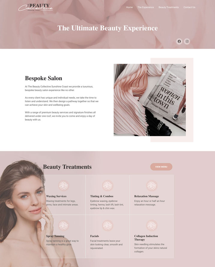Website & Logo Design - The Beauty Collective
